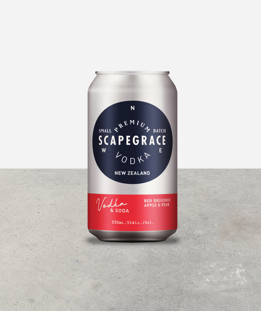Scapegrace Vodka, Soda with Red Delicious Apple & Pear