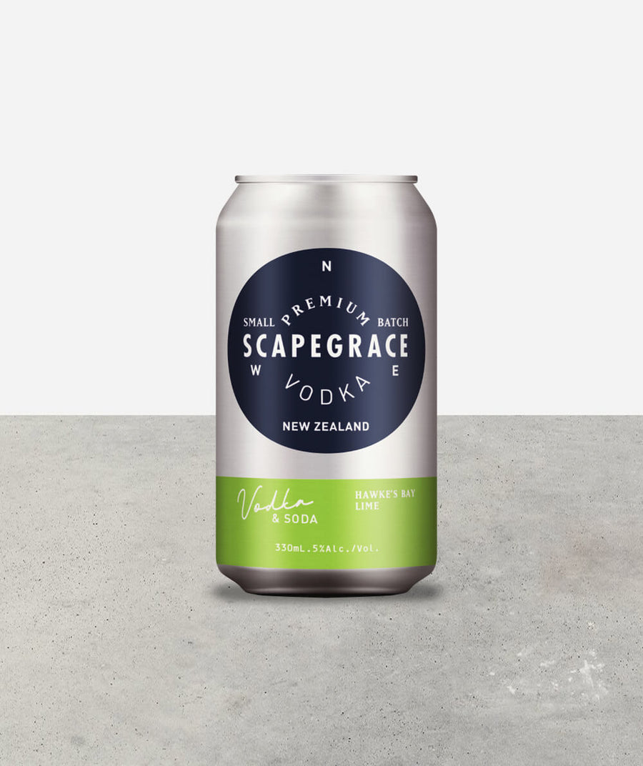Scapegrace Vodka, Soda with Hawkes Bay Lime